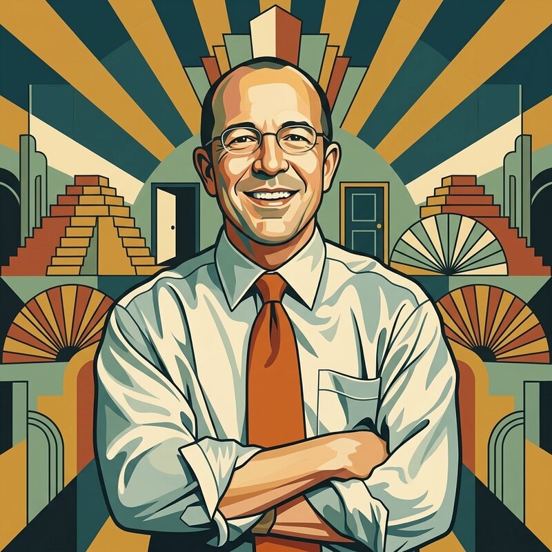 Art Deco portrait of Matthew